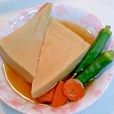 高野豆腐とオクラの冷やし含め煮